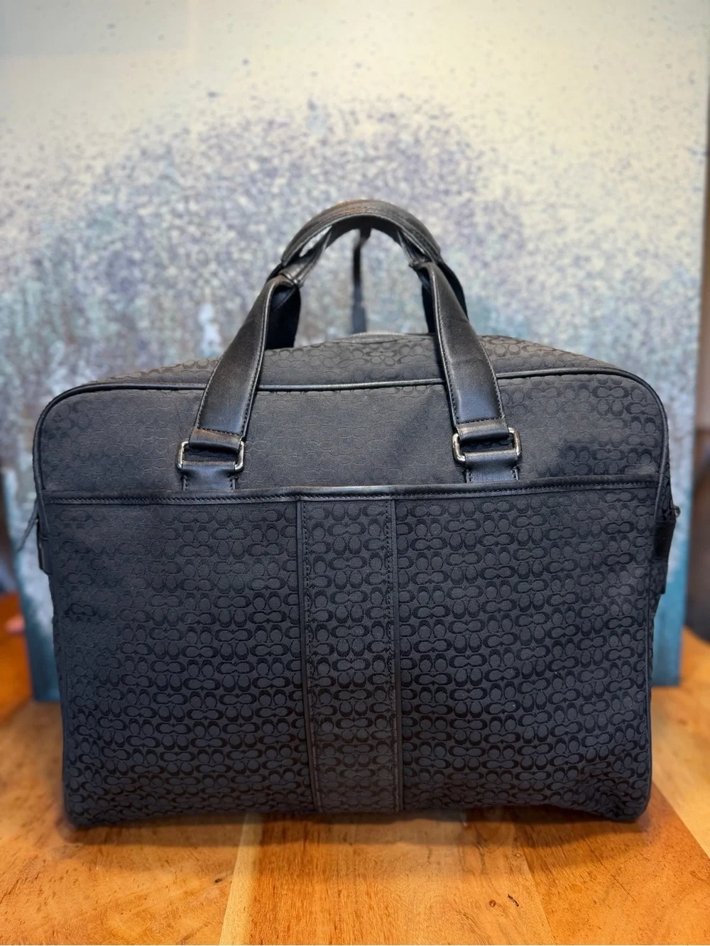 Coach Men’s Classic 2008 Micro C Hudson Briefcase Laptop Bag Black